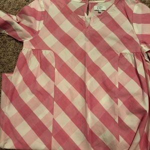 Pink gingham pattern dress